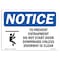 Signmission OSHA Notice Sign, To Prevent Entrapment Do Not With Symbol, 10in X 7in Decal, 7" W, 10" L, Landscape OS-NS-D-710-L-18686 - alternate 1